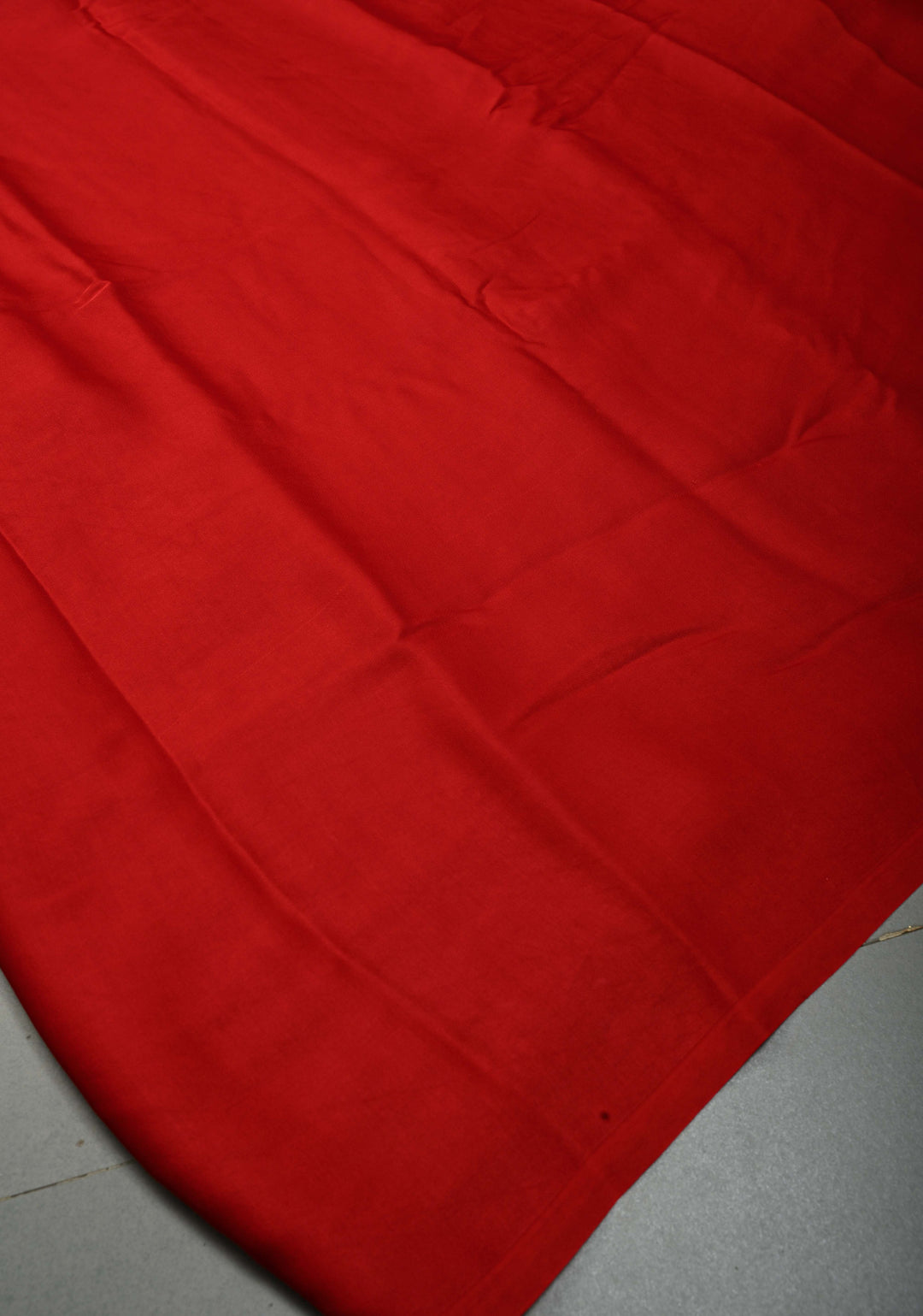 Blood Red Borderless Modal Silk Saree with Shikaargah Zari Pallu | SHOBITAM