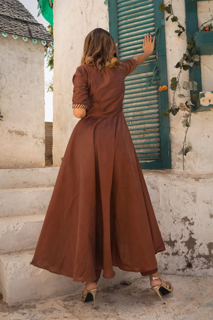 RAAT RANI COTTON SILK ANARKALI SUIT SET | SHOBITAM
