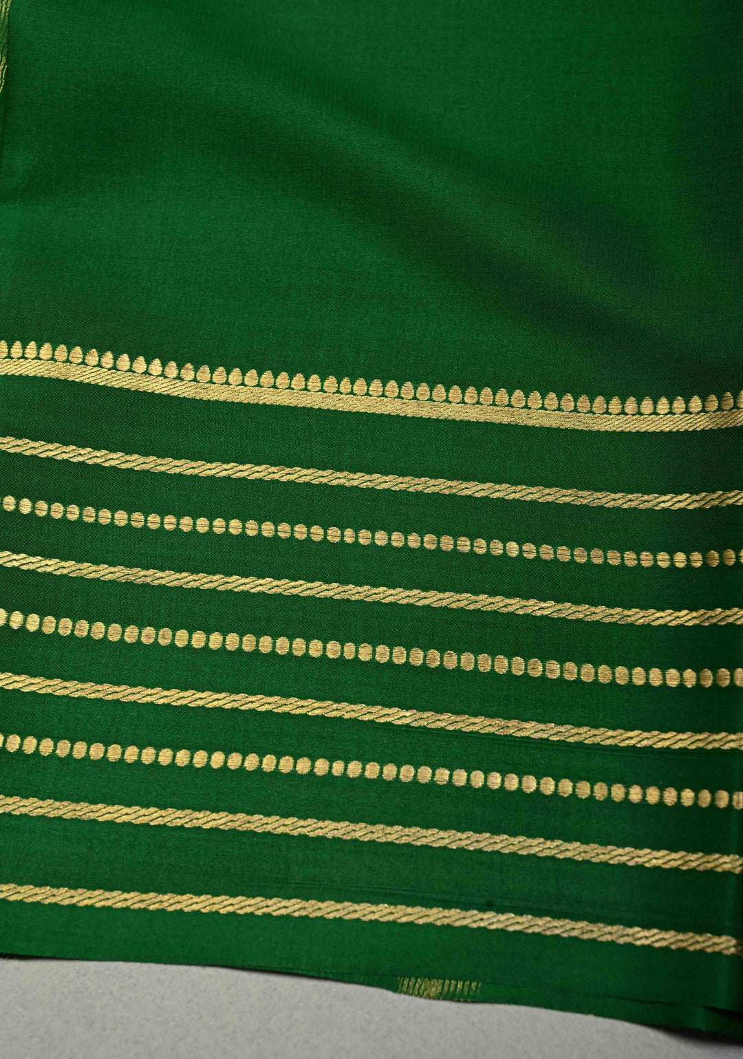 Mustard Yellow Mysore Silk Saree with Contrast Zari Stripes Border  | SILK MARK CERTIFIED | SHOBITAM