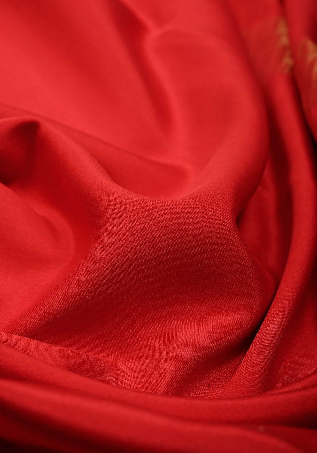 Blood Red Mysore Silk Saree with Zari Border  | SILK MARK CERTIFIED | SHOBITAM