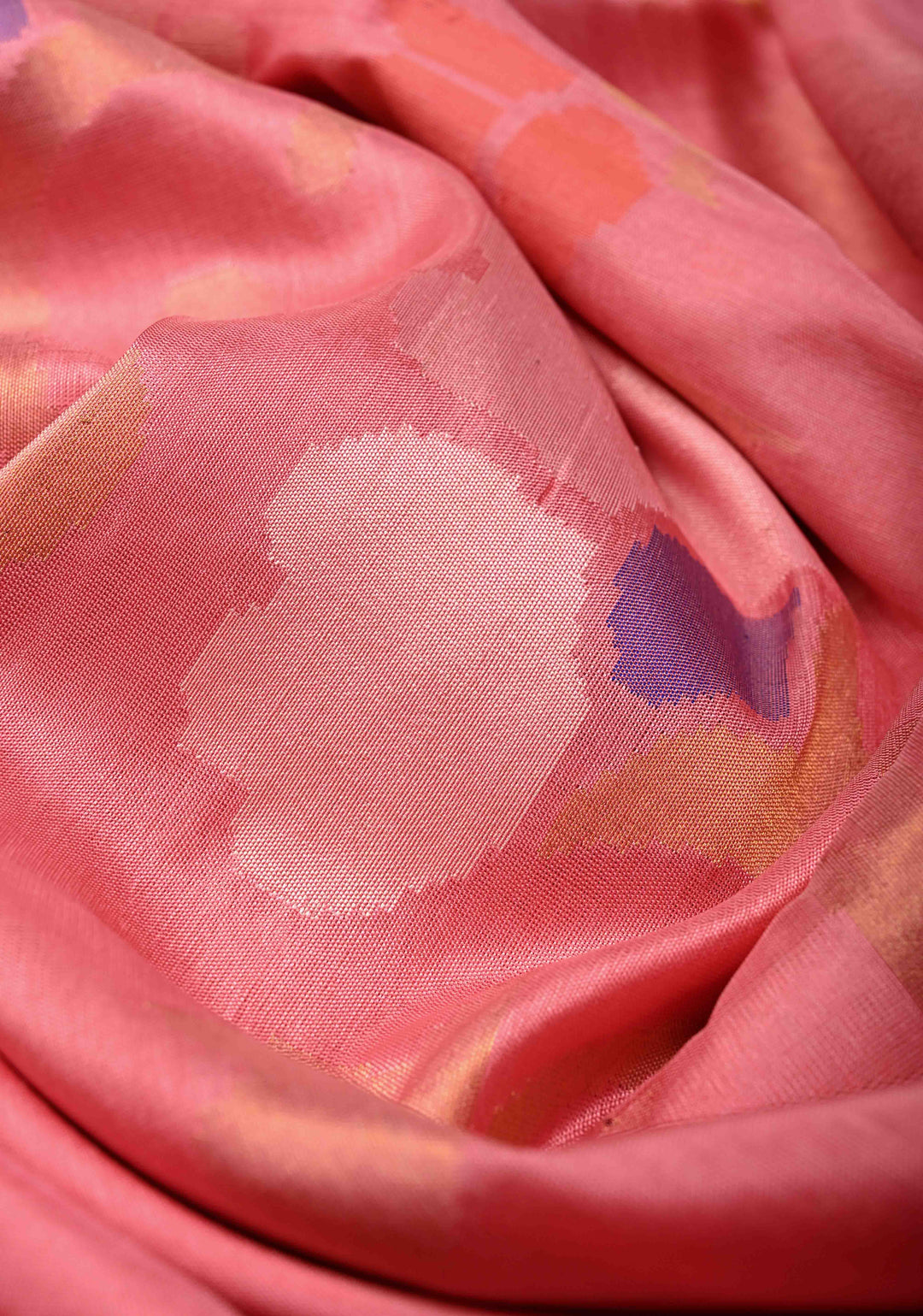 Rose Pink  Uppada Handloom Silk Saree with Meenakari Full Body Jamdani jaal and Tissue Border | SILK MARK CERTIFIED | SHOBITAM
