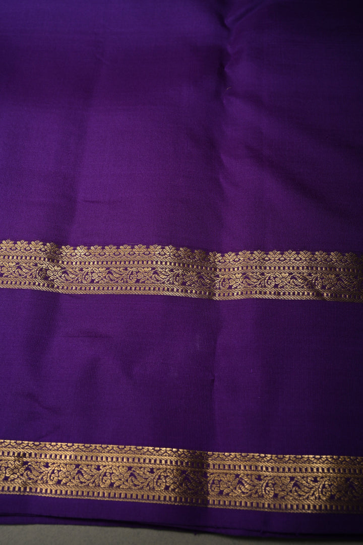 Lavender Kanjivaram Podi-Kattam Zari Checks on Pure Kanjivaram Soft Silk Saree with Zari Buttis and Rettiapet Zari Border | SILK MARK CERTIFIED | SHOBITAM