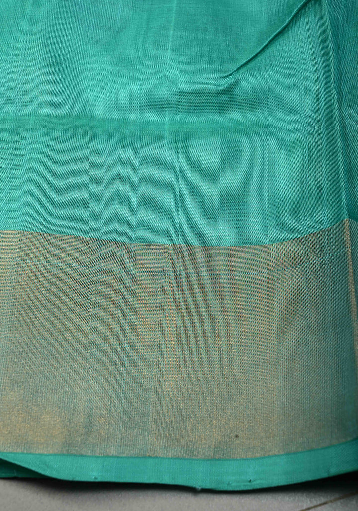 Mint Green Uppada Handloom Silk Saree with Meenakari Full Body Jamdani jaal and Tissue Border | SILK MARK CERTIFIED | SHOBITAM