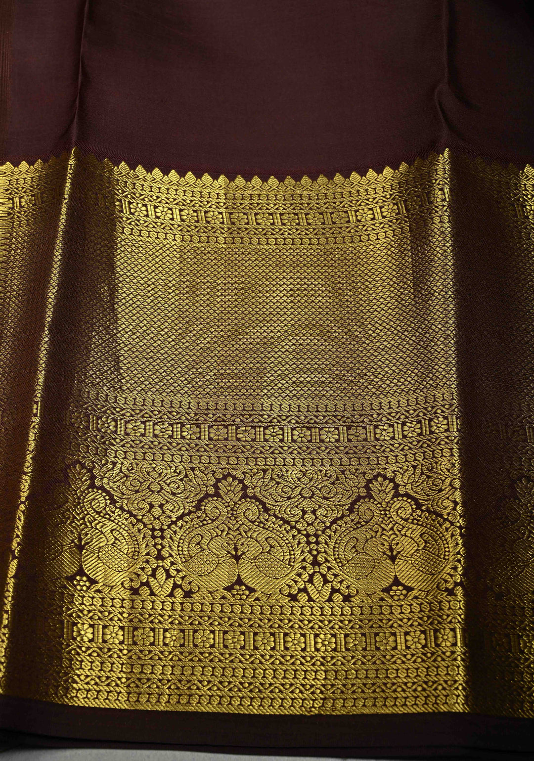 Dusty Rose Pure Kanjivaram Silk Saree with Digital Print and Contrast Zari Border | SILK MARK CERTIFIED | SHOBITAM