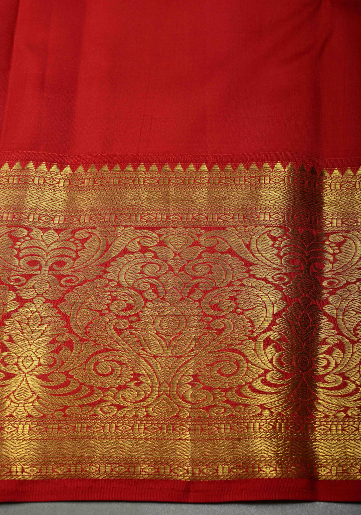 Mint-Aqua Pure Kanjivaram Silk Saree with Floral Digital Print and Contrast Zari Border | SILK MARK CERTIFIED | SHOBITAM