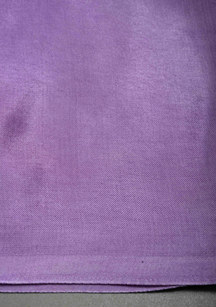 Lavender Borderless Modal Silk Saree with Lagda Patta Crushed Pallu | SHOBITAM