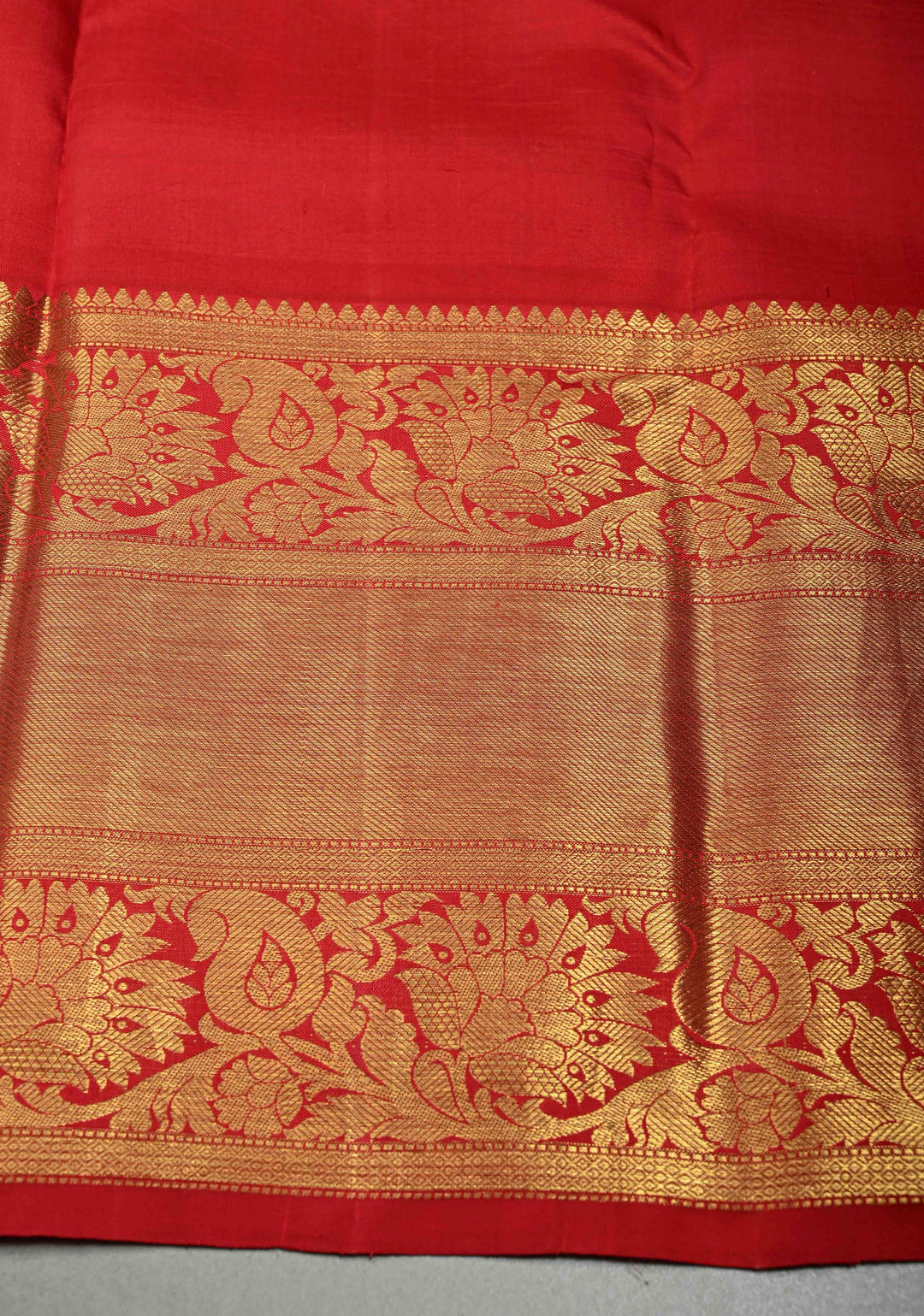 Methi Yellow Pure Kanjivaram Silk Saree with Large Floral Digital Print and Contrast Wide Zari Border | SILK MARK CERTIFIED | SHOBITAM