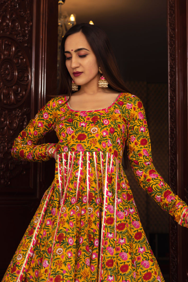 MASTANI COTTON ANARKALI PLAZO SET | SHOBITAM