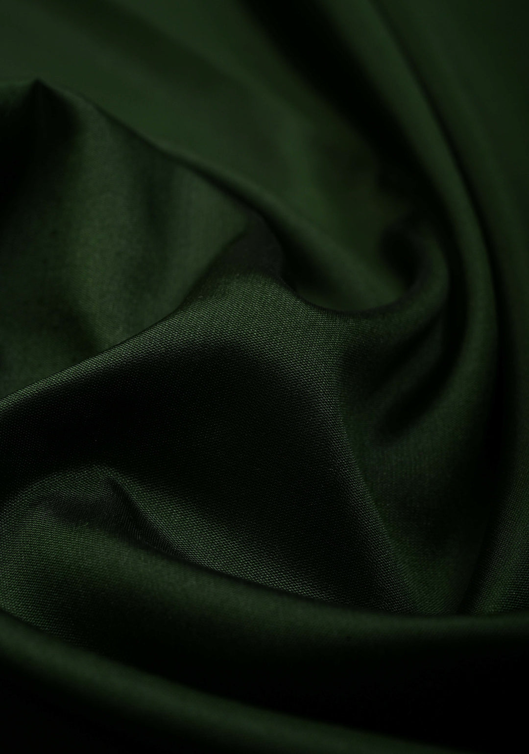 Deep Bottle Green Semi Silk Saree with Minimal Alfi Zari Border | SHOBITAM