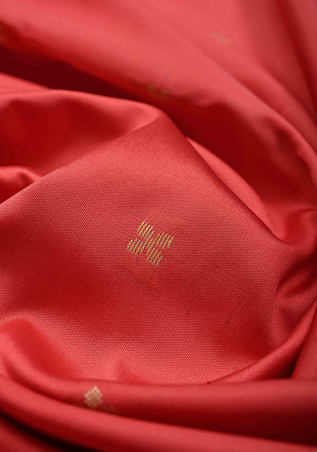 Salmon Pink Semi Silk Saree with Zari Buttis and Minimal Zari Border | SHOBITAM