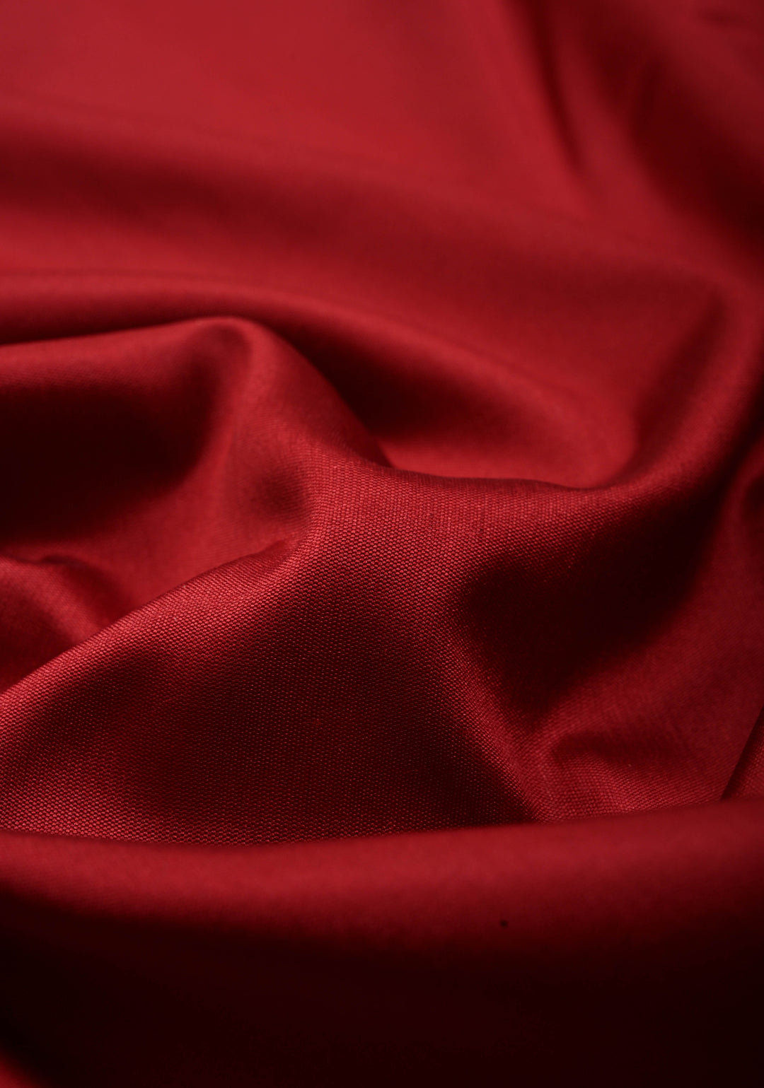 Deep Red Semi Silk Saree with Meenakari Floral Zari Border | SHOBITAM