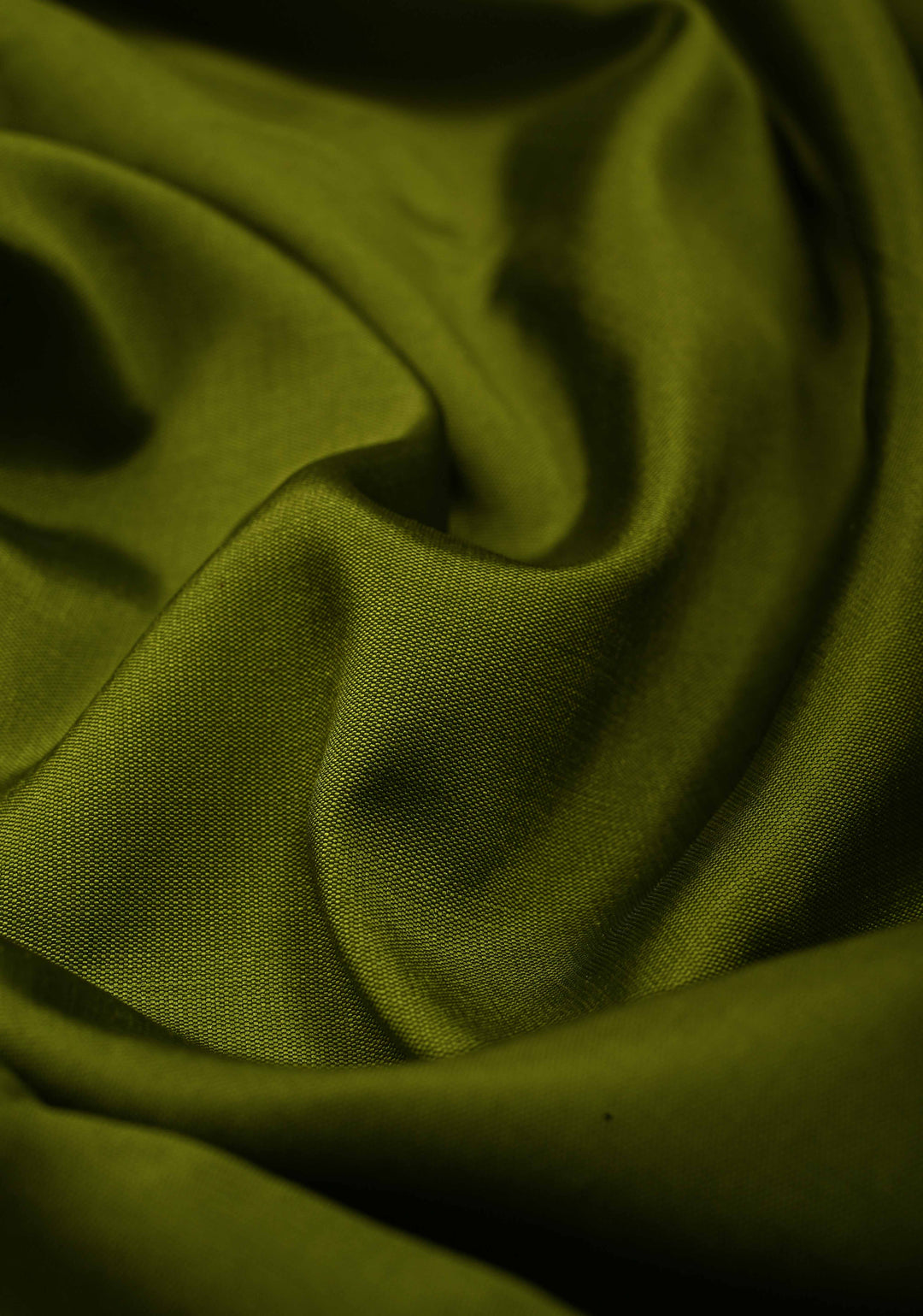 Henna Green Semi Silk Saree with Minimal Floral Zari Border | SHOBITAM