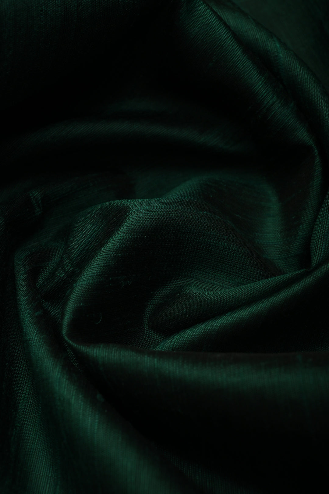 Forest Green Pure Raw Silk Saree with Madhubani Style Hand Painted and Tissue Zari Border | SILK MARK CERTIFIED