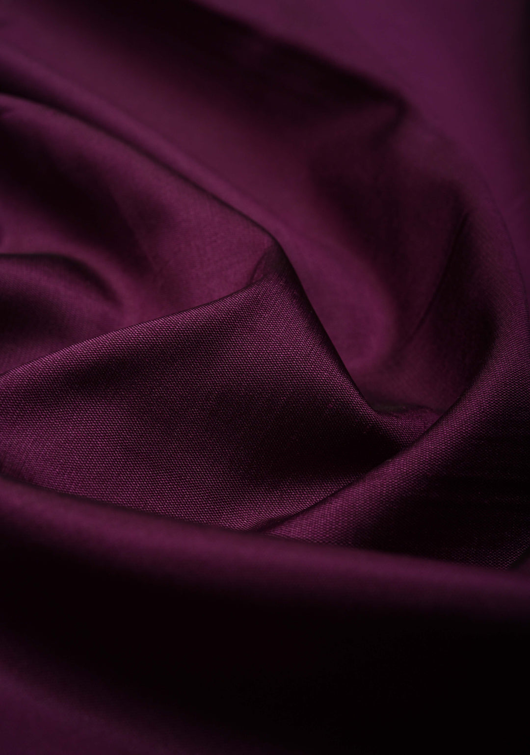 Aubergine Semi Silk Saree with Minimal Meenakari Floral Zari Border | SHOBITAM