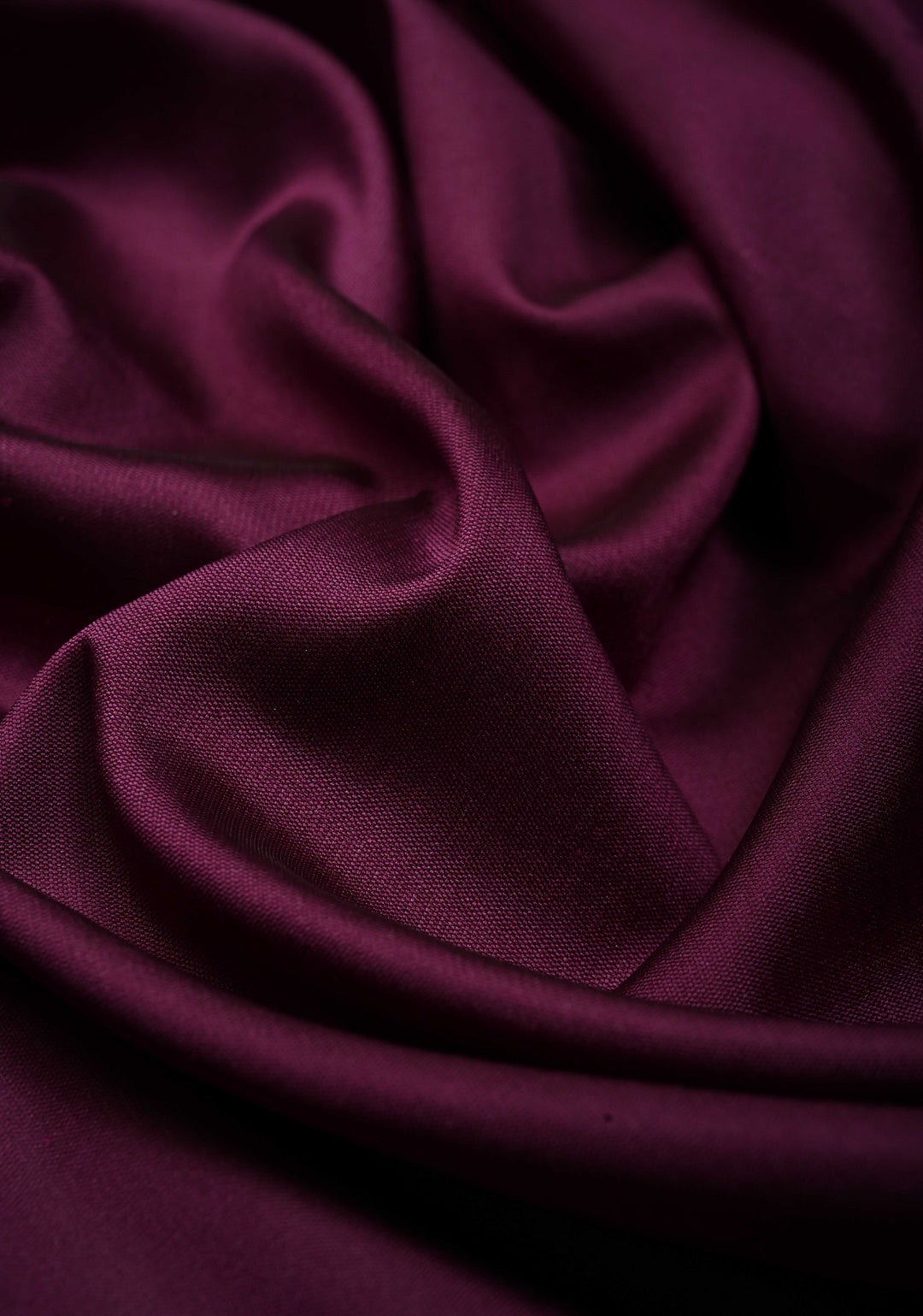 Eggplant Purple Semi Silk Saree with Floral Zari Border | SHOBITAM