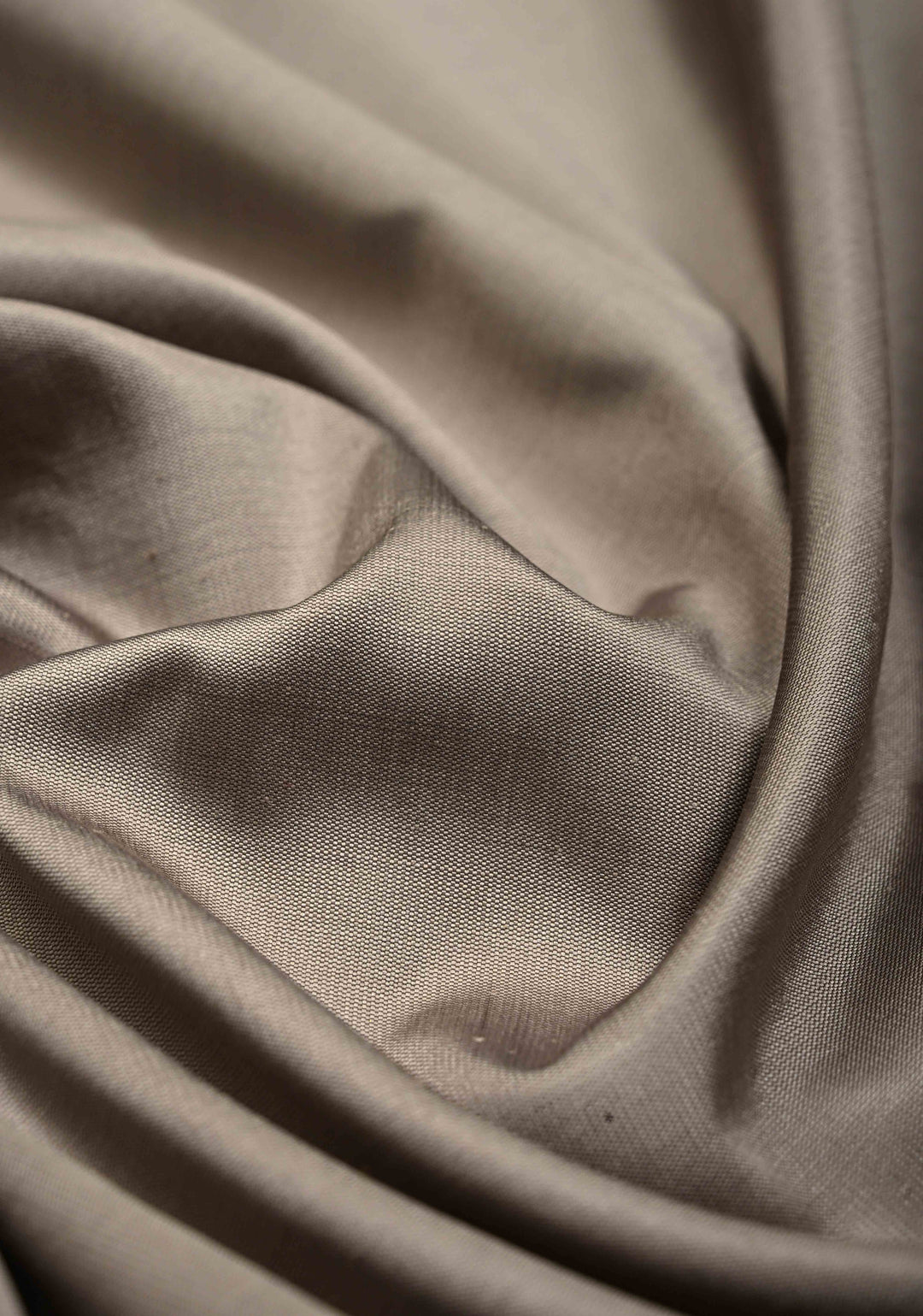 Stone Gray Semi Silk Saree with Meenakari Floral Minimal Zari Border | SHOBITAM