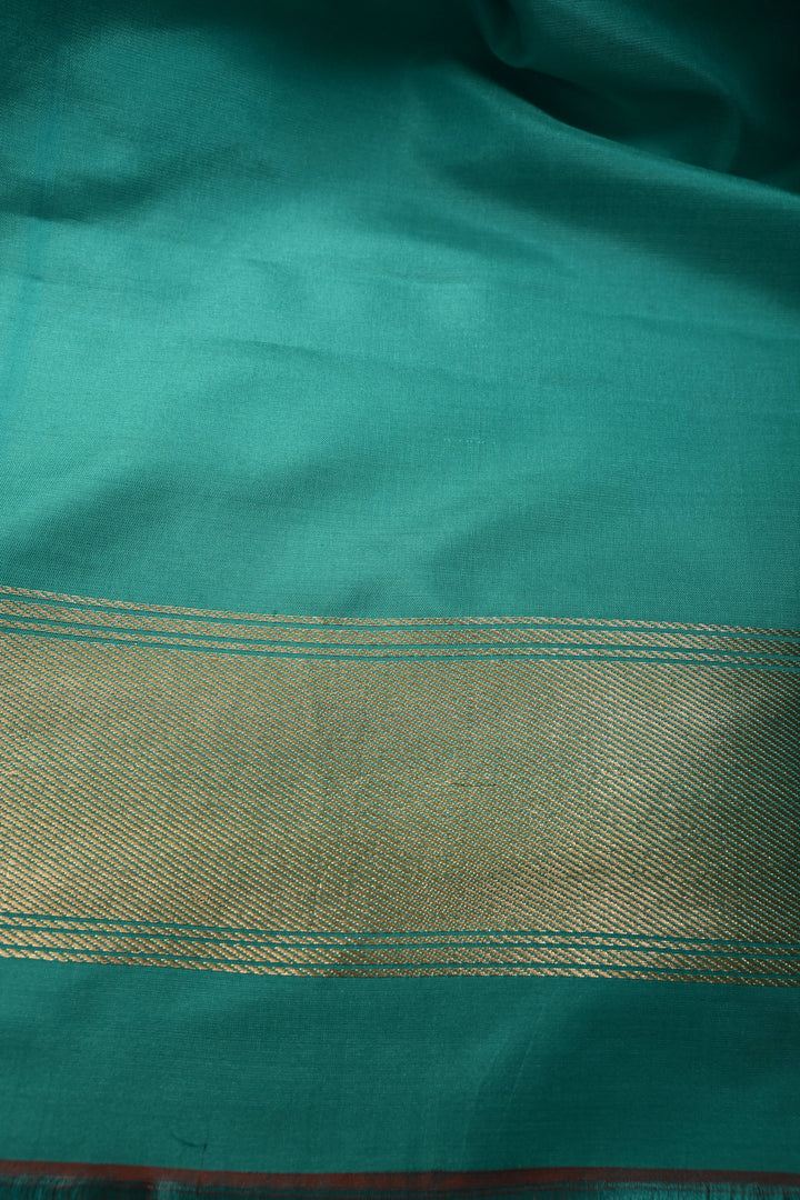 Orange Banarasi Katan Tissue Silk Saree with Floral Zari Buttas and Contrast Kadhiyal Border | SILK MARK CERTIFIED | SHOBITAM