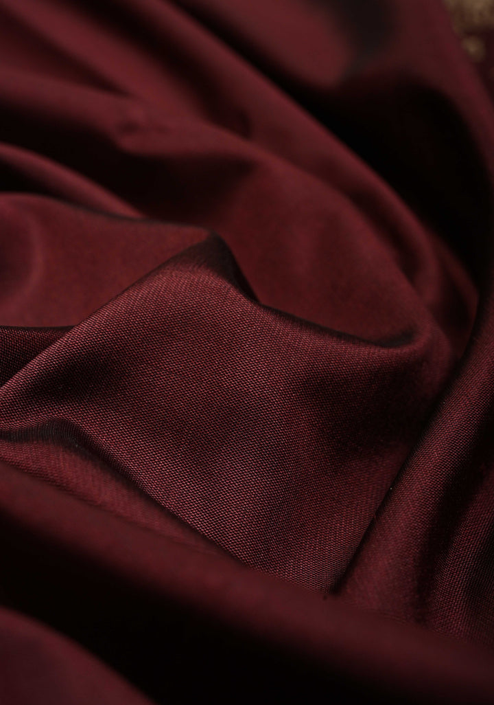 Kanchana Semi Silk Saree with Meenakari Floral Minimal Zari Border | SHOBITAM