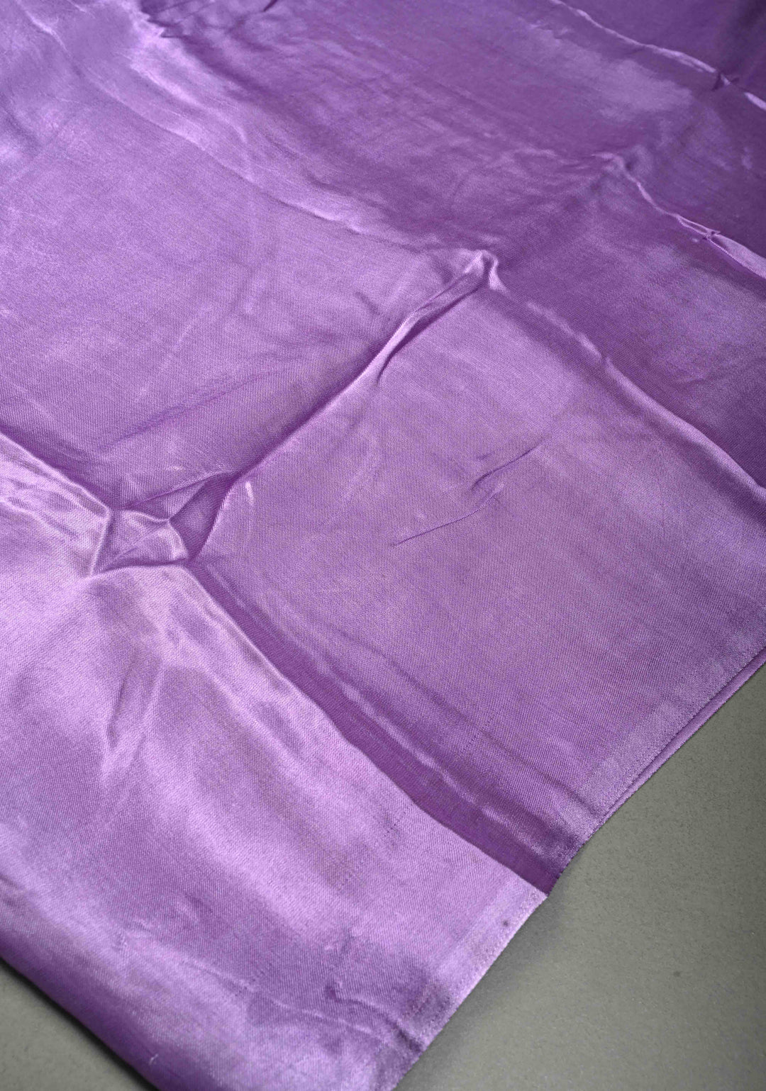 Lavender Modal Silk Saree with Lagda Patta Crushed Pallu | SHOBITAM
