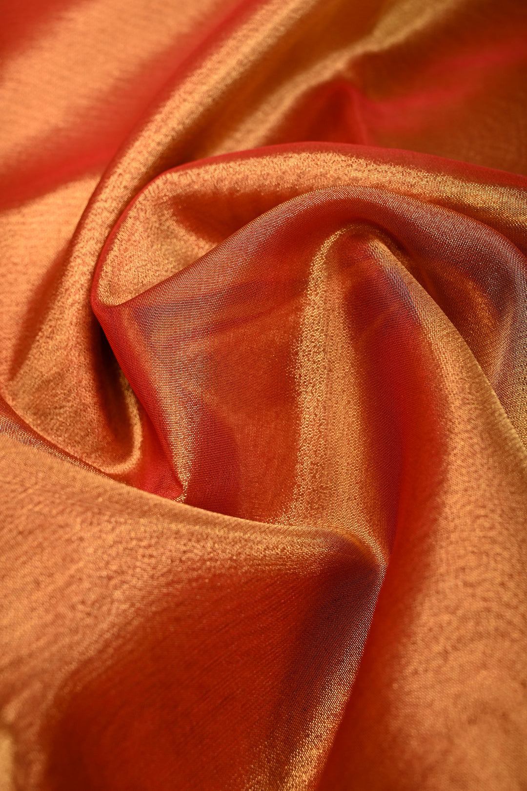 Pink Gold Tissue Semi Silk Saree with  Contrast Zari Border | SHOBITAM