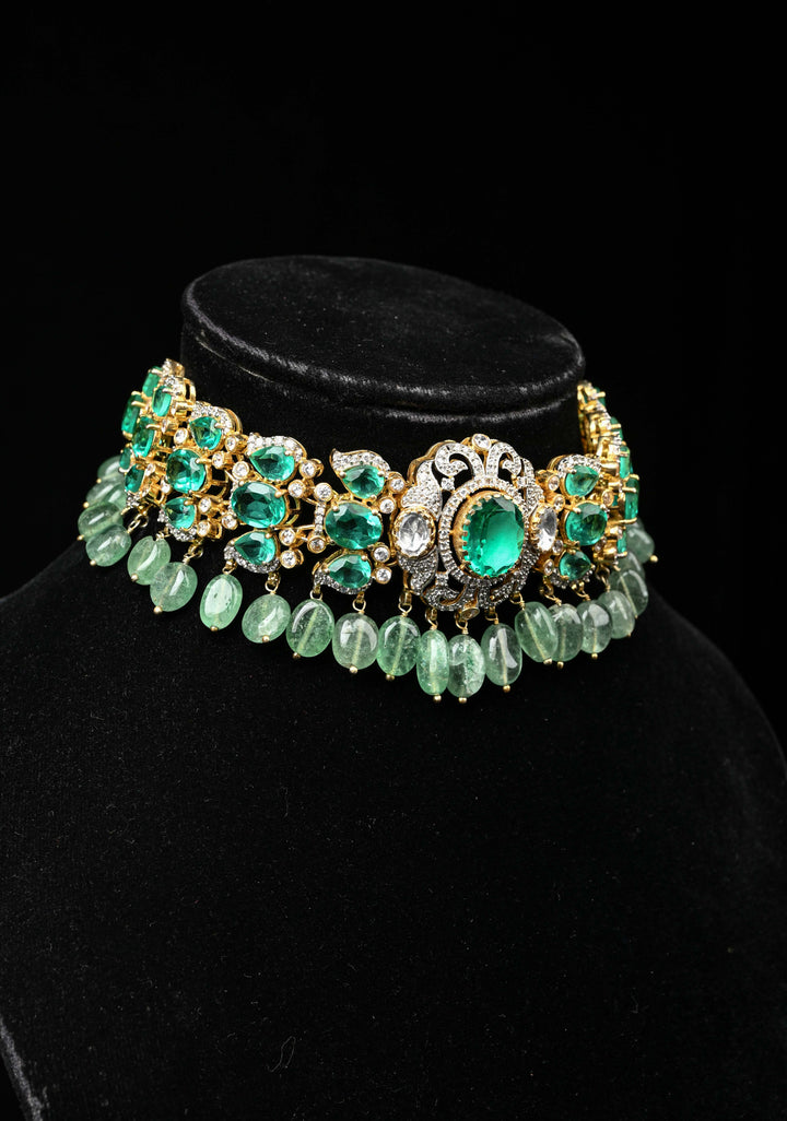 Pure 92.5 silver Yukitsha Victorian Short Necklace Set