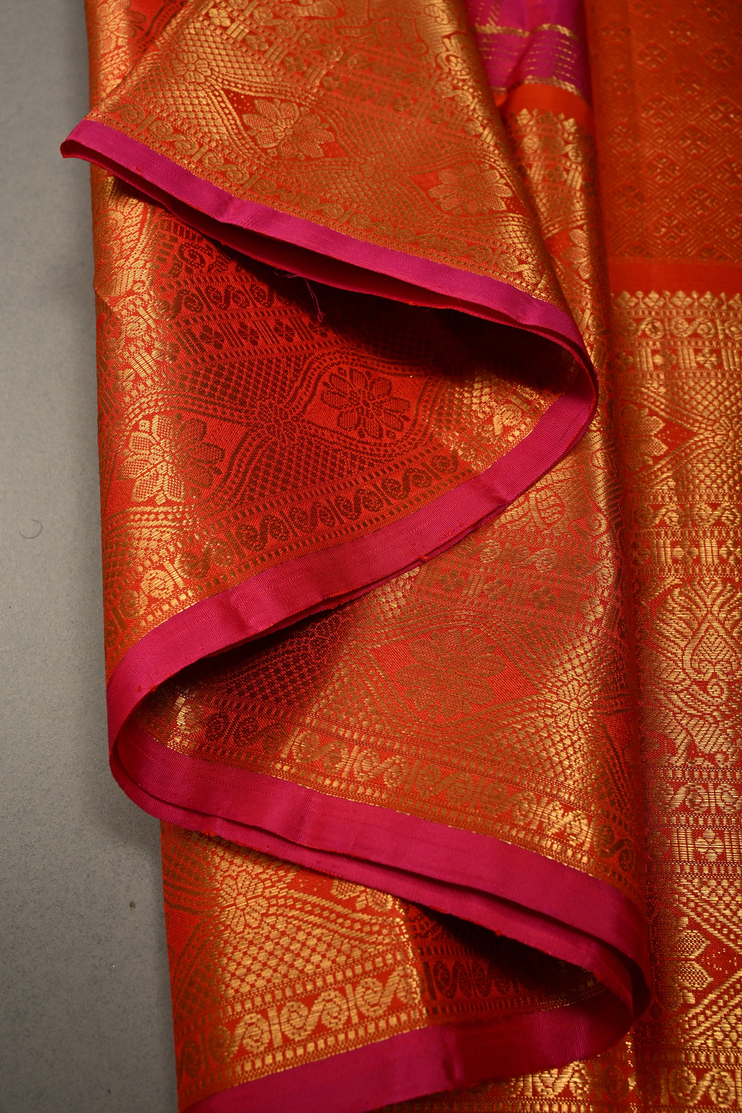Rani Pink Zari Checks Pure Gadwal Silk Saree with Zari Buttis and Contrast Wide Zari Border | SILK MARK CERTIFIED | SHOBITAM