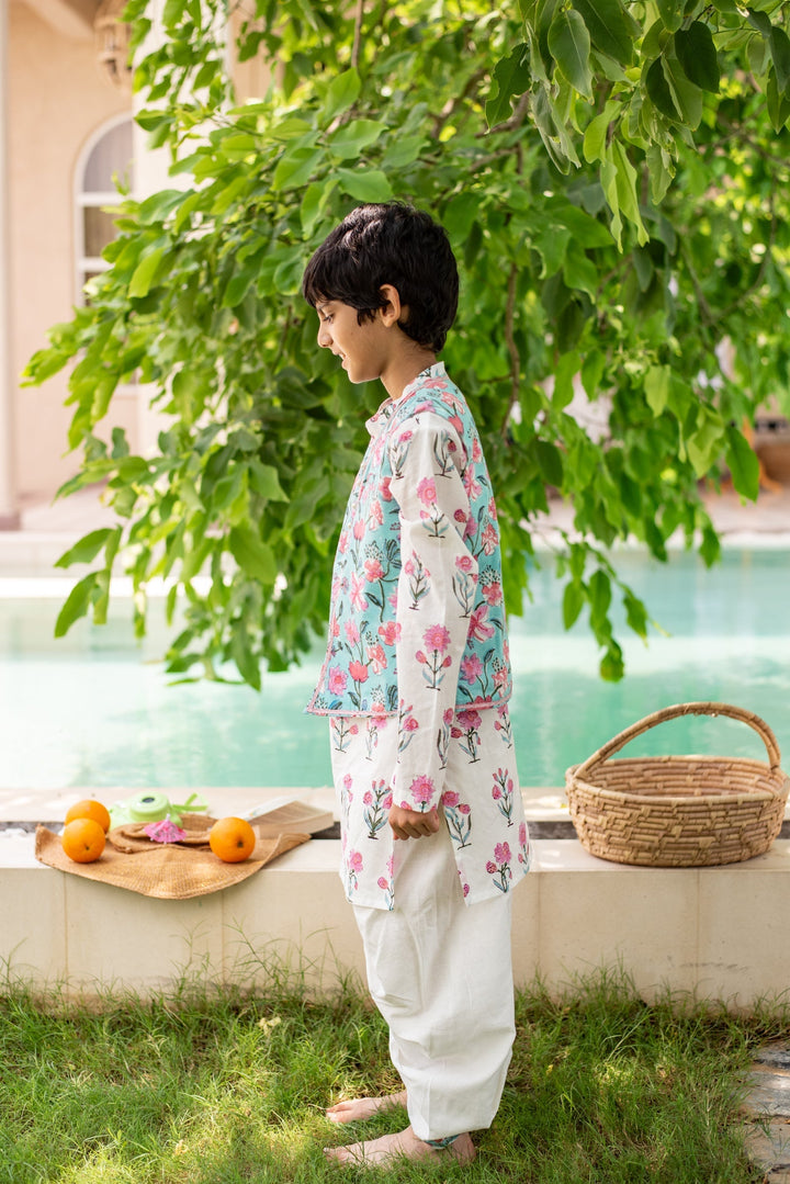 Firozi Kurta Set | SHOBITAM