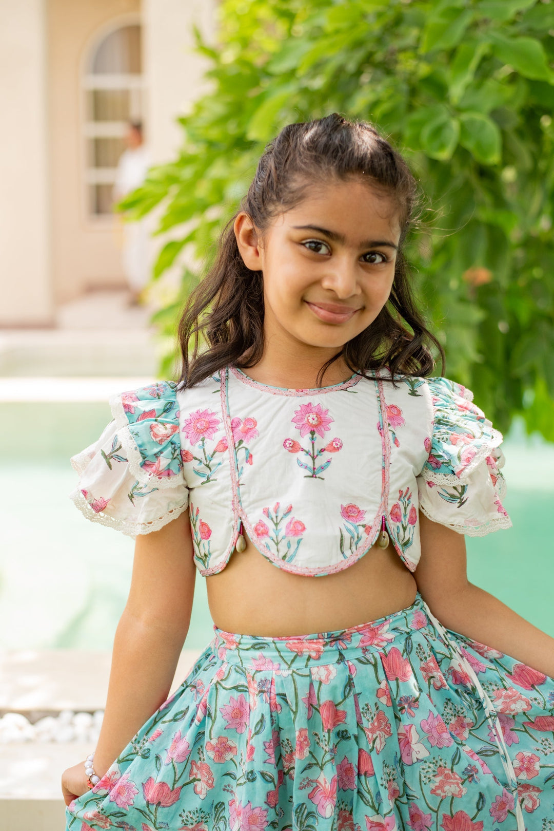 Firozi Lehenga Set | SHOBITAM