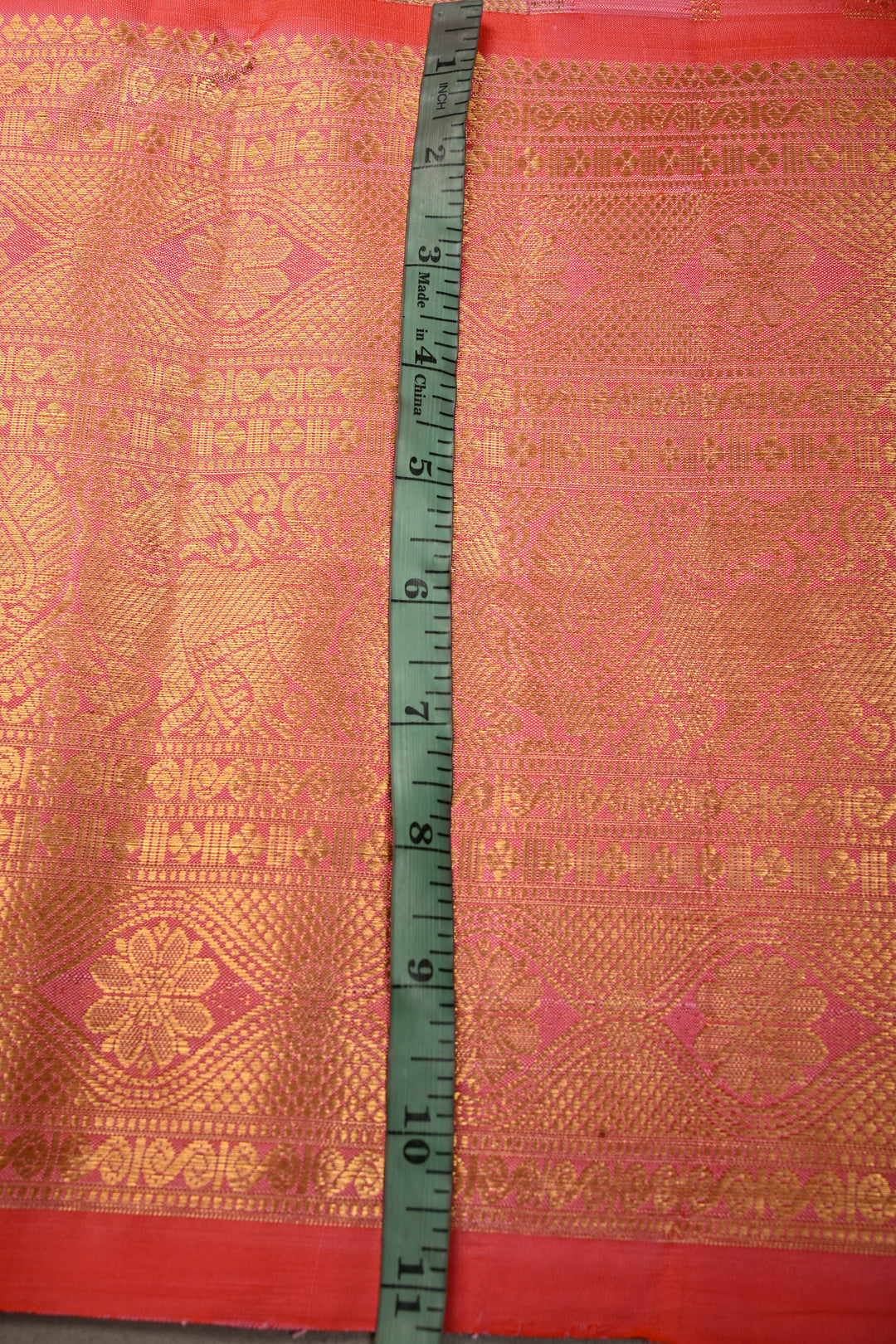 Rosemilk Pink Gadwal Silk Saree with Gold-Silver Ornate Stripes and Orange Contrast Zari Border | SILK MARK CERTIFIED | SHOBITAM
