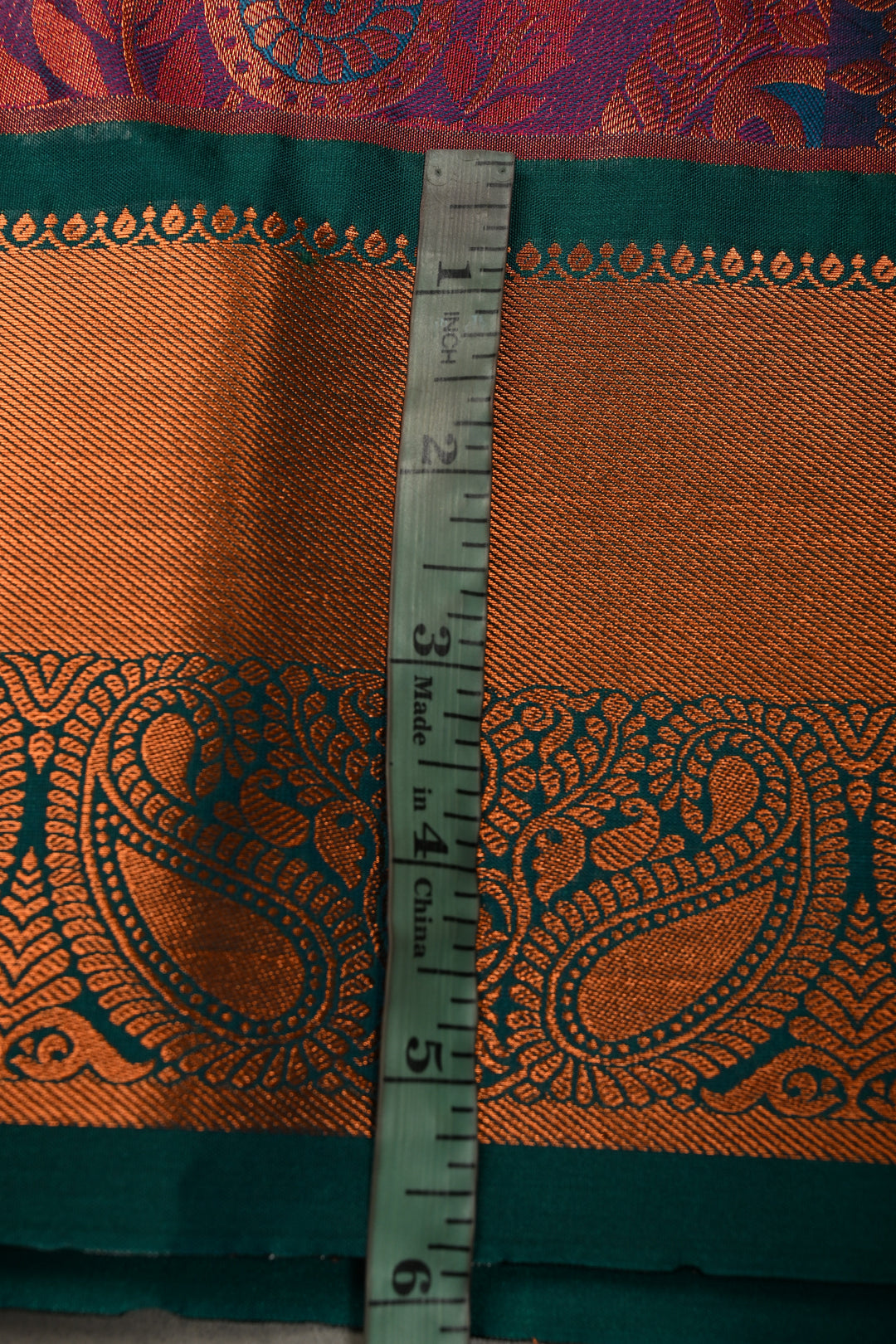 Purple Dual Tone Semi Silk Saree with Meenakari Floral Paisley Zari Brocade and Contrast Zari Border