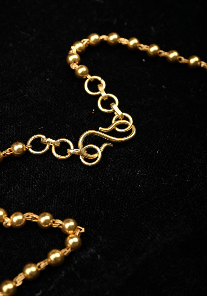 92.5 silver oxidized Dual Tone Necklace, Studded with Semi-Precious Stones