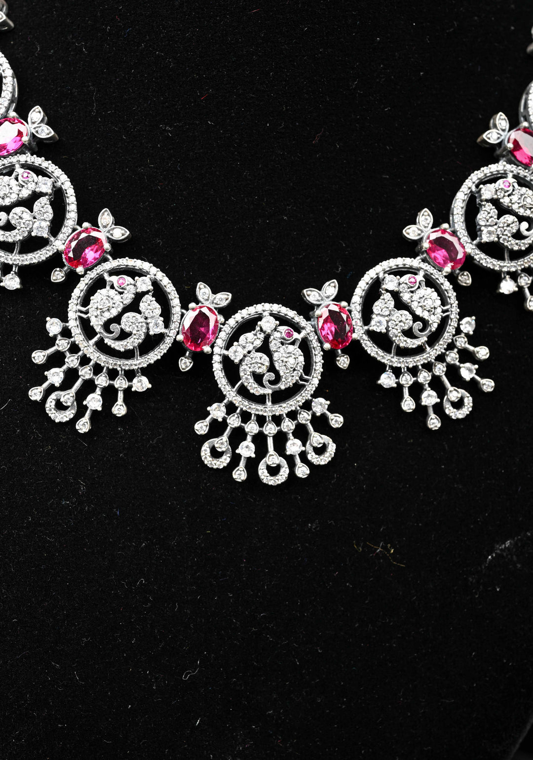 92.5 Silver,Victorian finish  Oxidised Necklace No Earrings