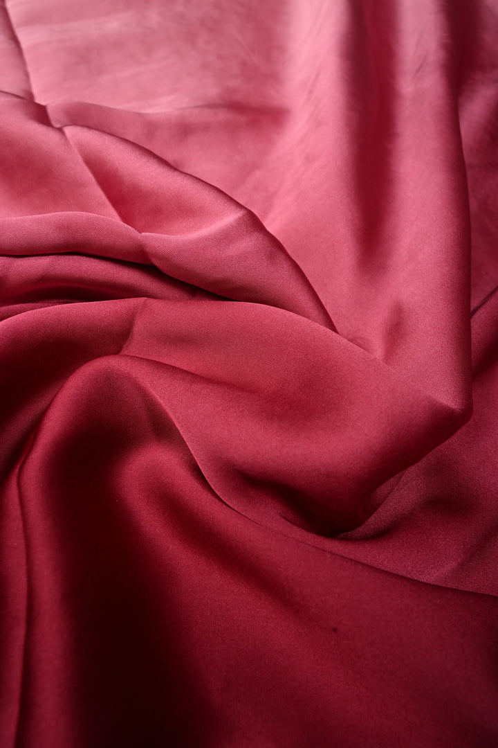 Pink Ombre Satin Georgette Saree with Tone on Tone Powder Stones Work and Scallop Border | SHOBITAM