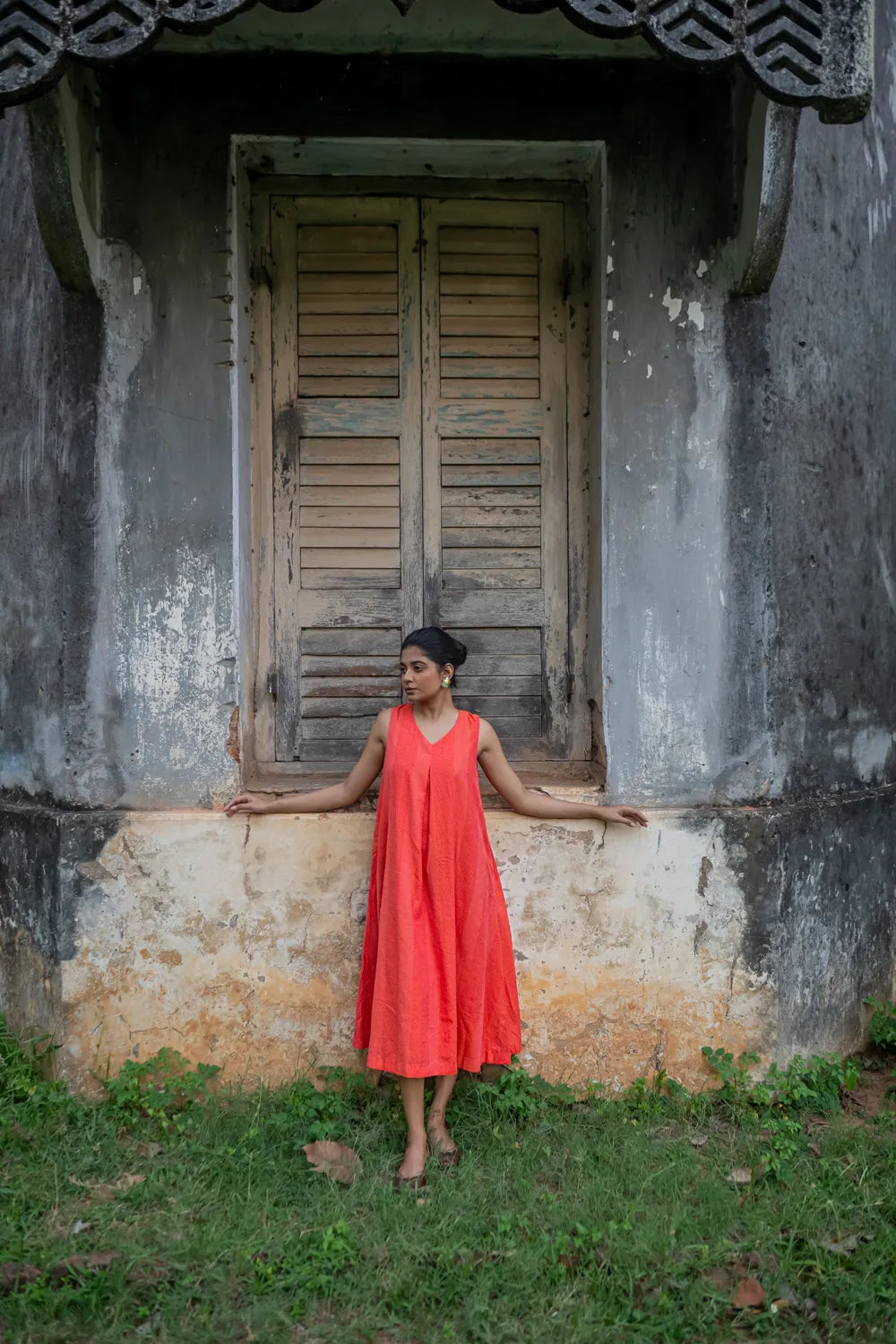 Marigold South Cotton Dress | SHOBITAM