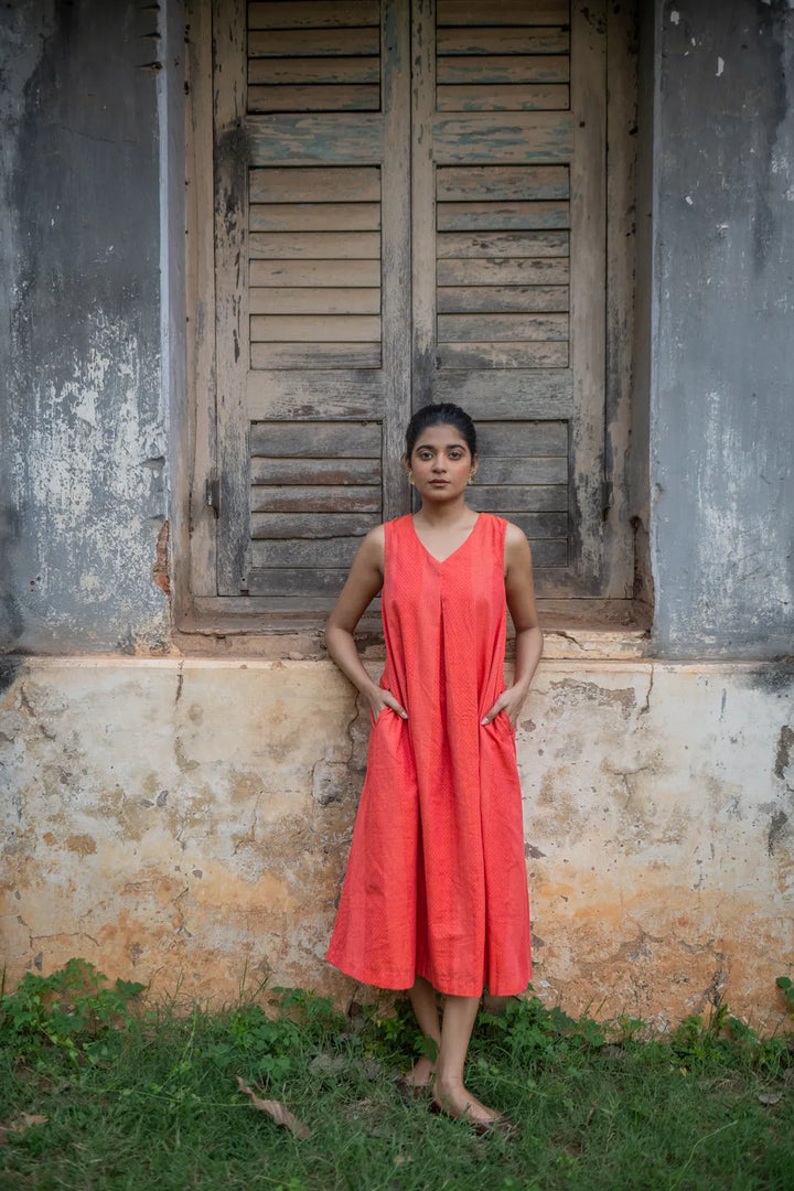 Marigold South Cotton Dress | SHOBITAM