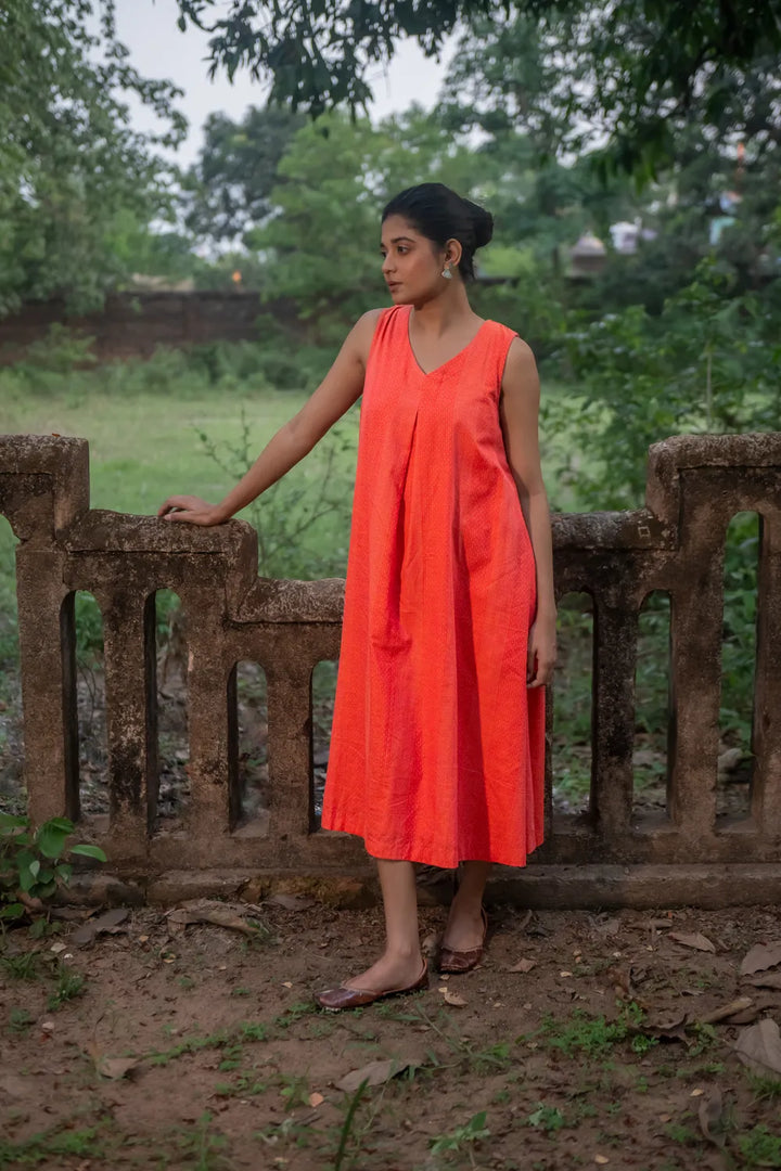 Marigold South Cotton Dress | SHOBITAM