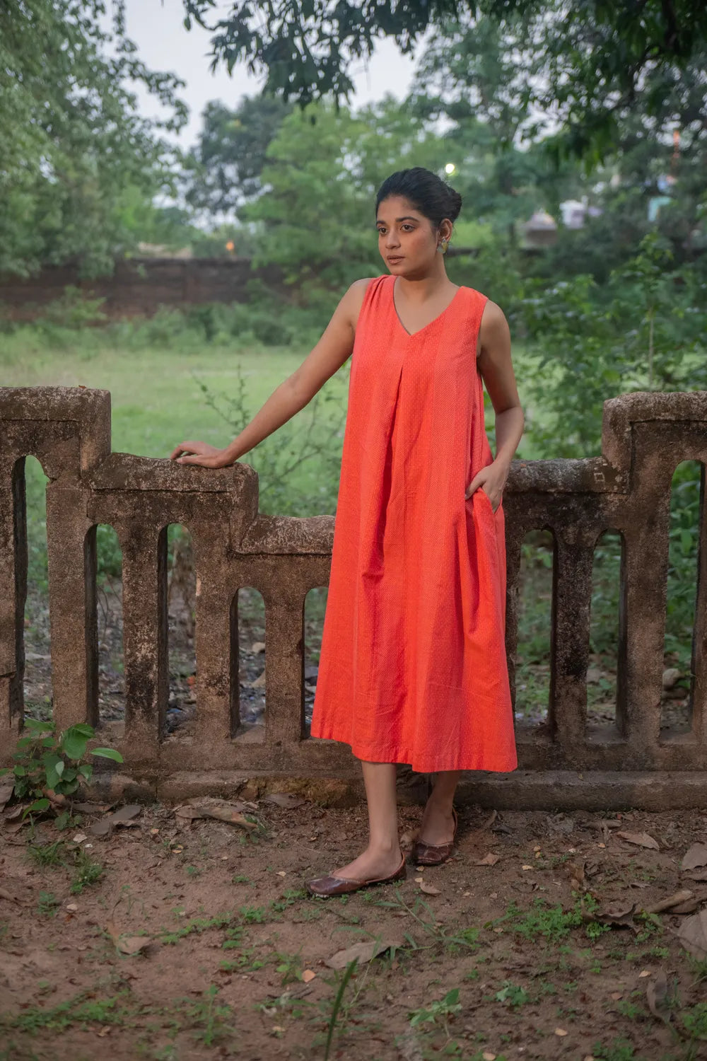 Marigold South Cotton Dress | SHOBITAM