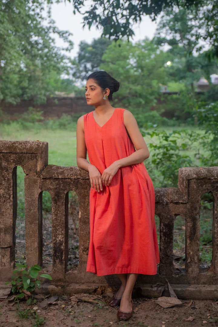 Marigold South Cotton Dress | SHOBITAM