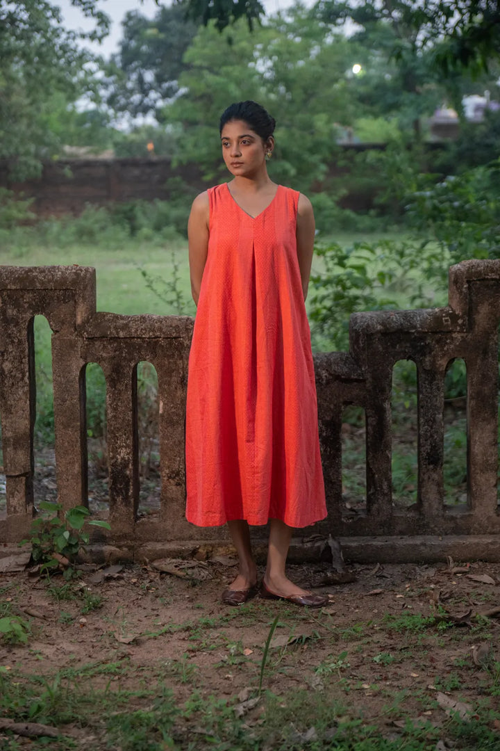 Marigold South Cotton Dress | SHOBITAM