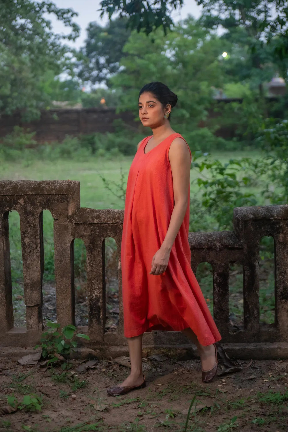 Marigold South Cotton Dress | SHOBITAM