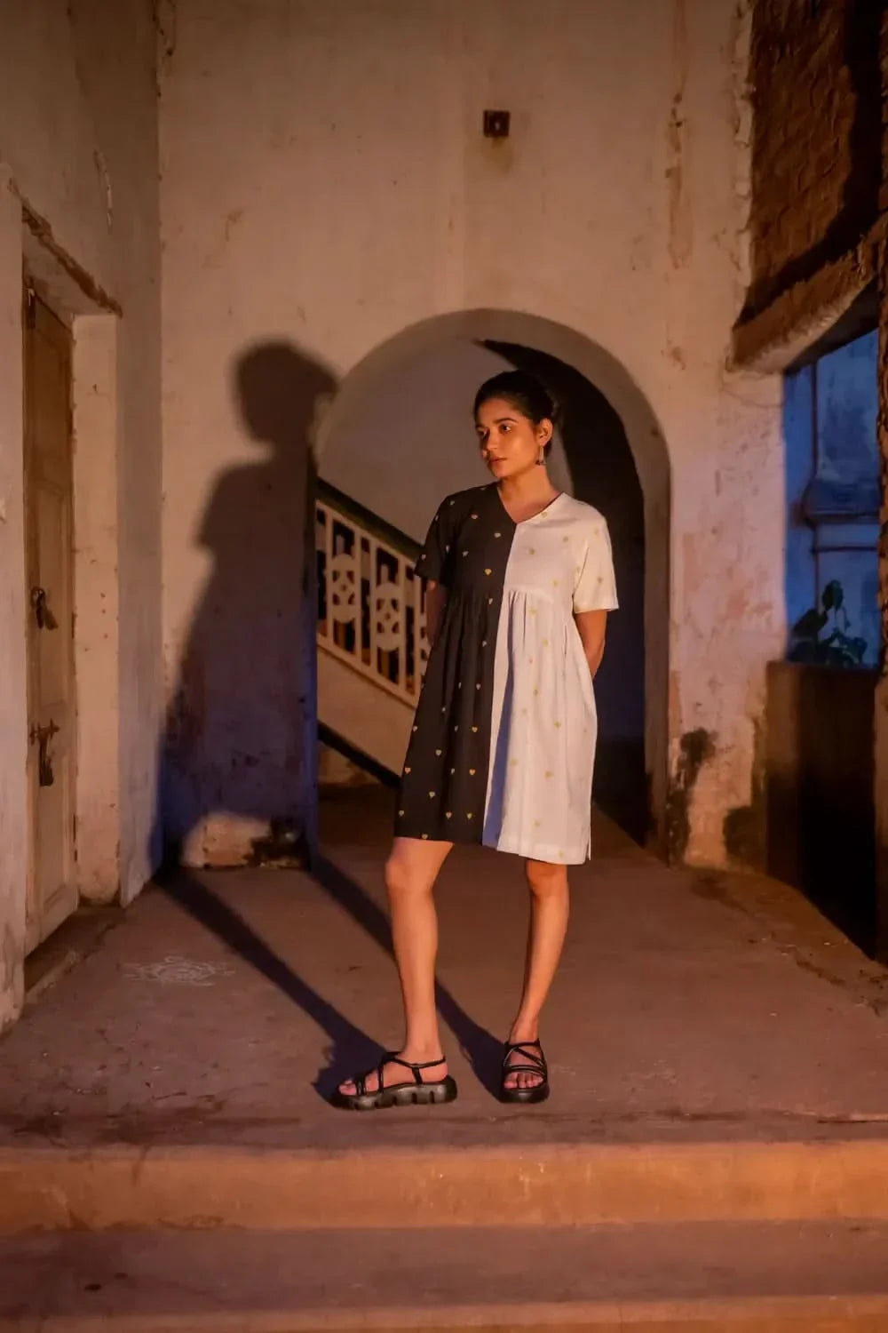 Day & Night South Cotton Dress | SHOBITAM
