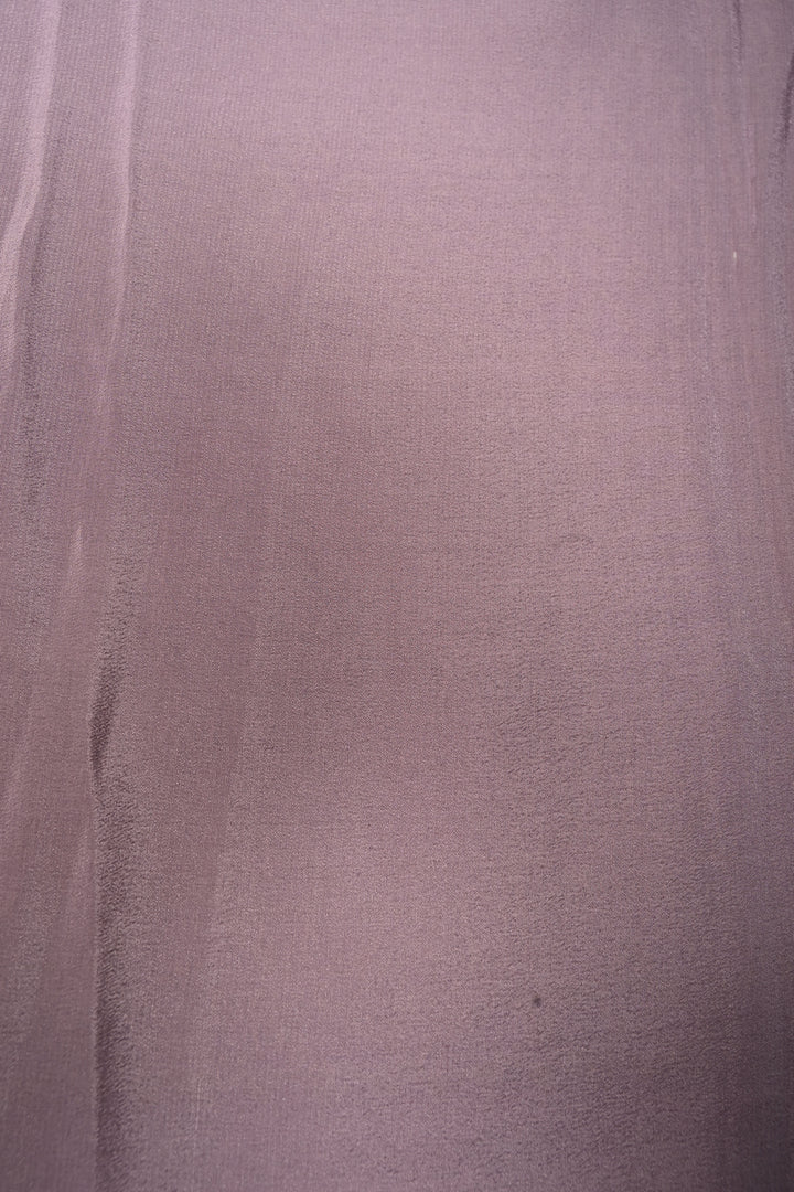 Lilac Mysore Crepe Silk Saree with Floral Brocade Jaal and Wide Zari Border in KSIC Grade Thickness | SILK MARK CERTIFIED | SHOBITAM