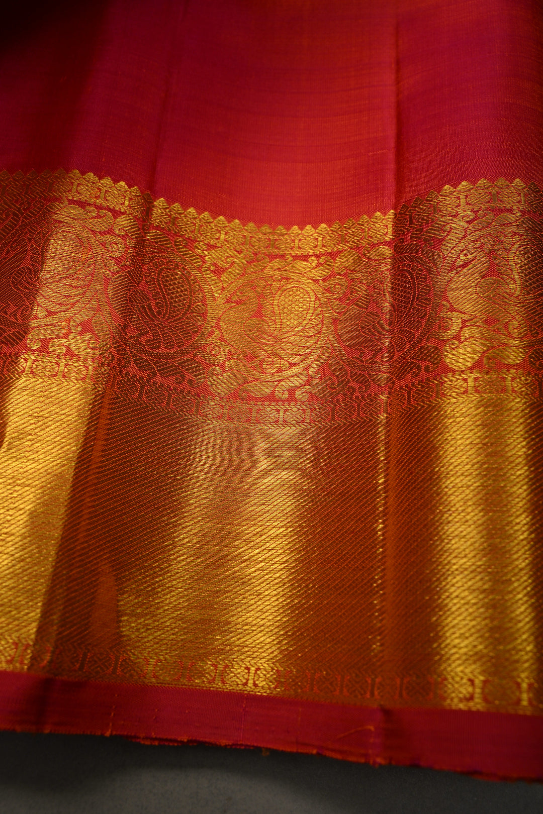 Henna Green Dual tone Self Brocade Kanjivaram Pure Silk Saree with Zari Buttas and Zari Border | SILK MARK CERTIFIED | SHOBITAM