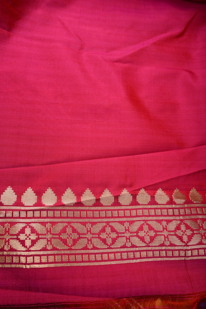 Multicolor Banarasi Katan Silk Saree with Rangkaat Design and Zari Border | SILK MARK CERTIFIED | SHOBITAM