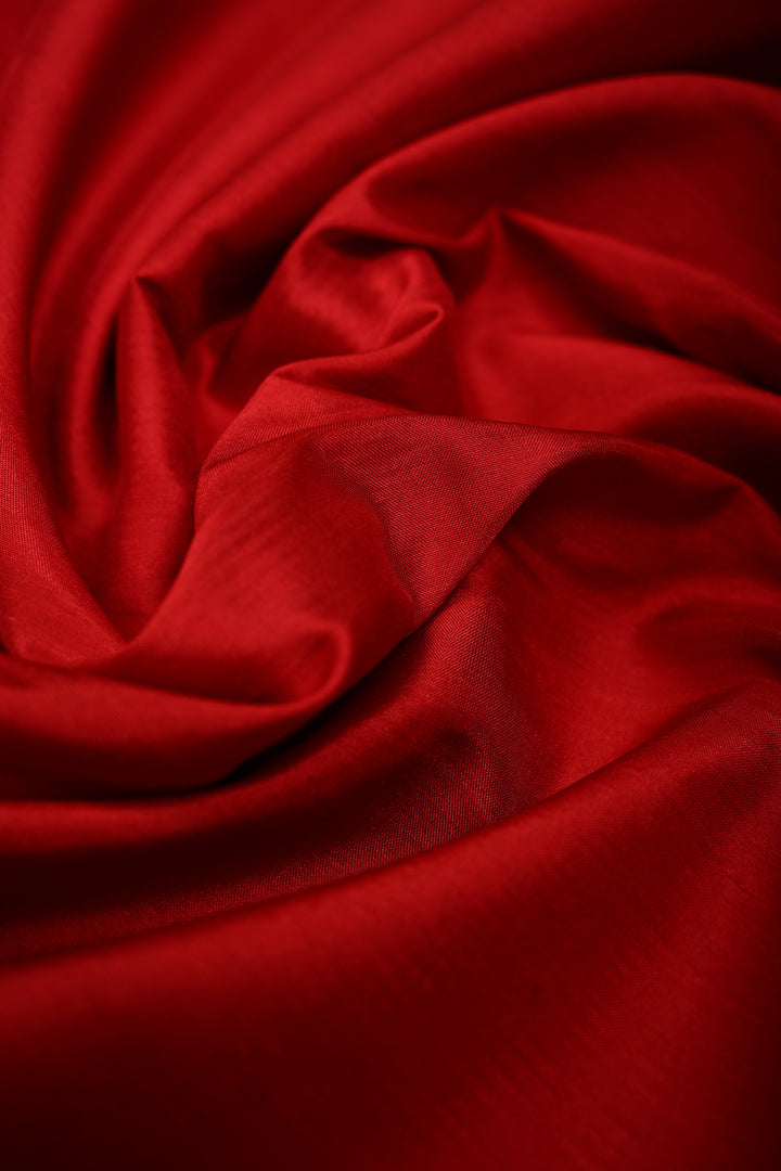 Red Banarasi Katan Silk Saree with Sona Rupa Floral Zari Border | SILK MARK CERTIFIED | SHOBITAM