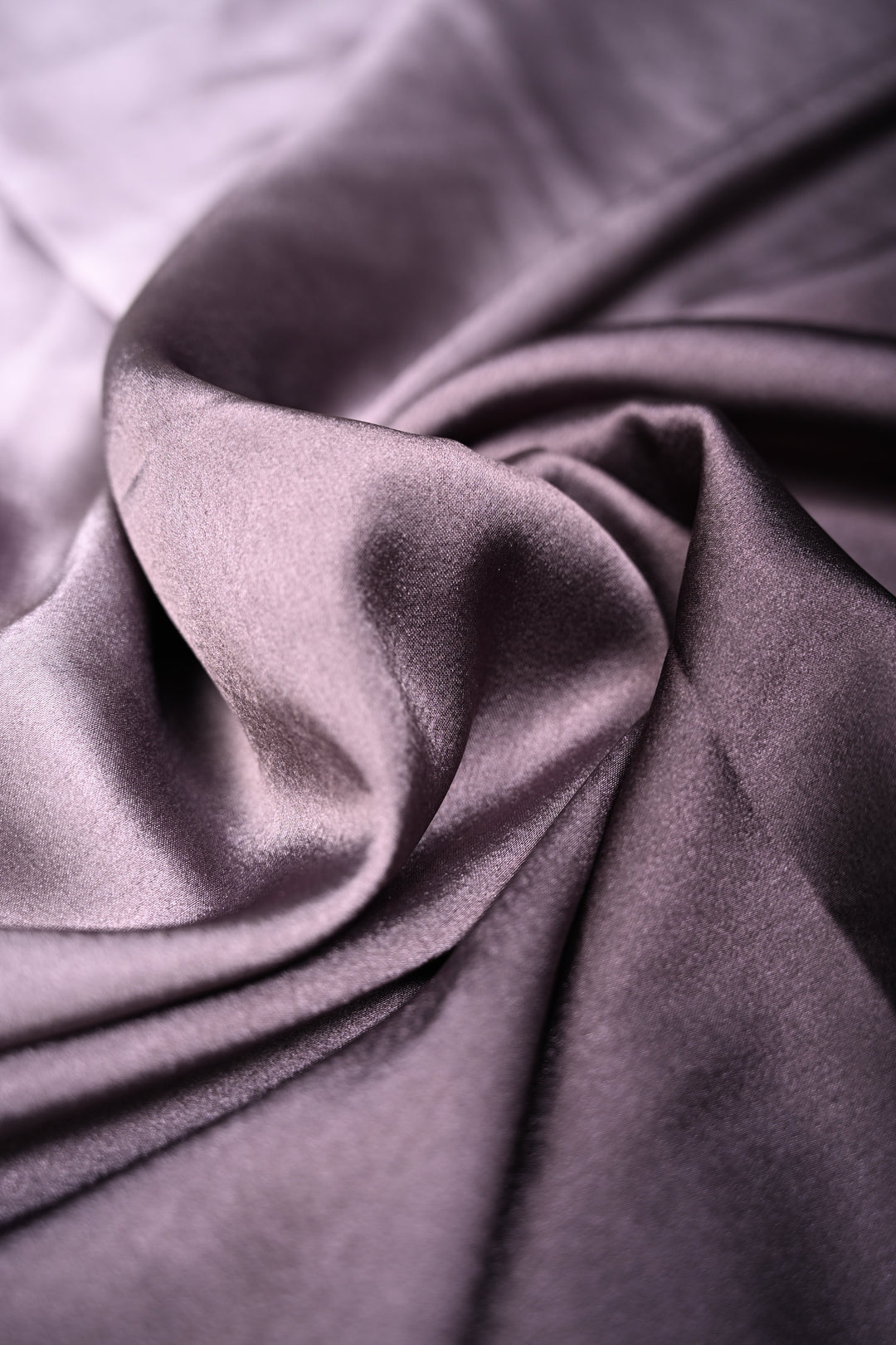 Black-Grey Ombre Satin Georgette Saree with Tone on Tone Powder Stones Work and Scallop Border | SHOBITAM