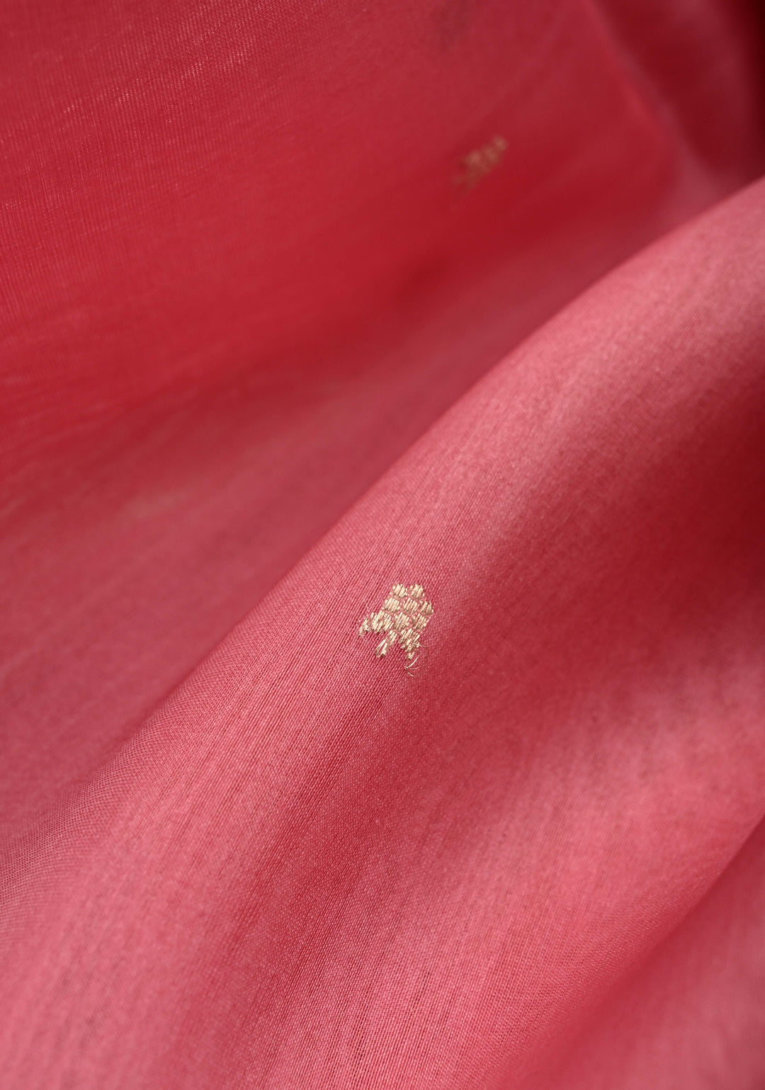 Dusty Pink Floral Zari Buttis on Pure Banarasi Kora Silk Saree with Mandala Design and Minimal Zari Border | SILK MARK CERTIFIED | SHOBITAM