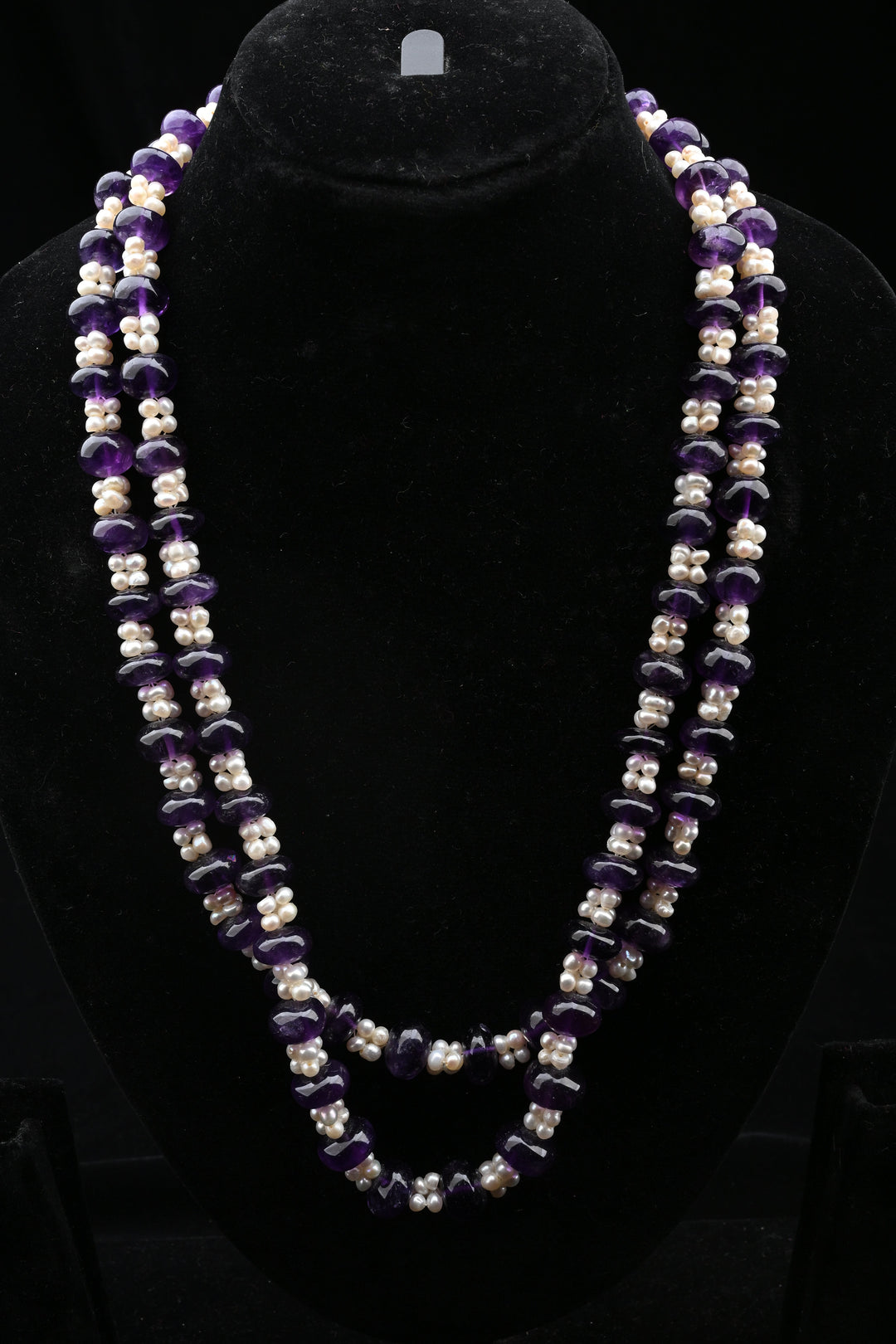 Lavender Grace Beaded Pearl Necklace | SHOBITAM