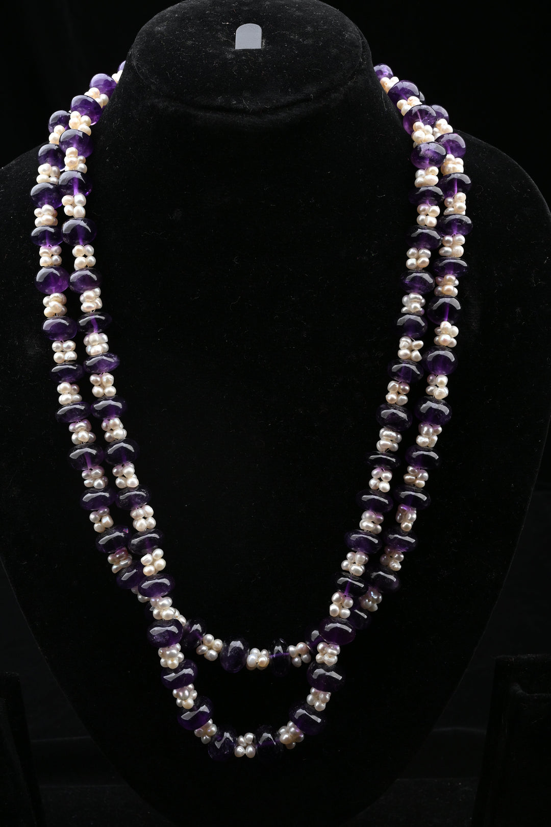 Lavender Grace Beaded Pearl Necklace | SHOBITAM