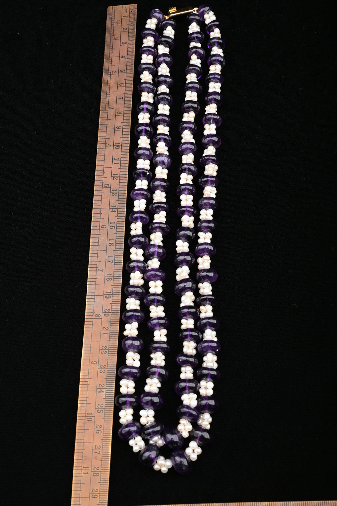 Lavender Grace Beaded Pearl Necklace | SHOBITAM